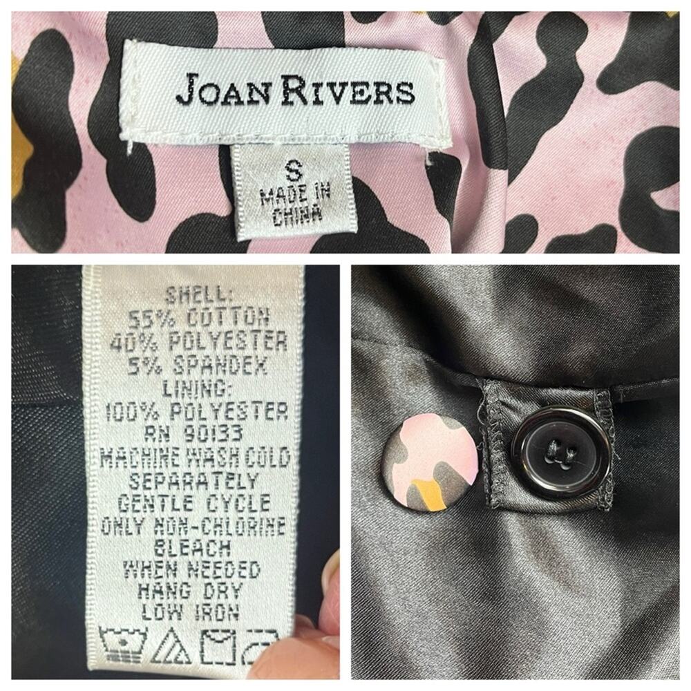 Joan Rivers Trench Coat Belted Classic Pink Leopard Multi Women’s Size Small - Picture 11 of 12